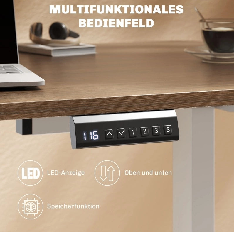 Telaio elettrico regolabile per scrivania, bianco