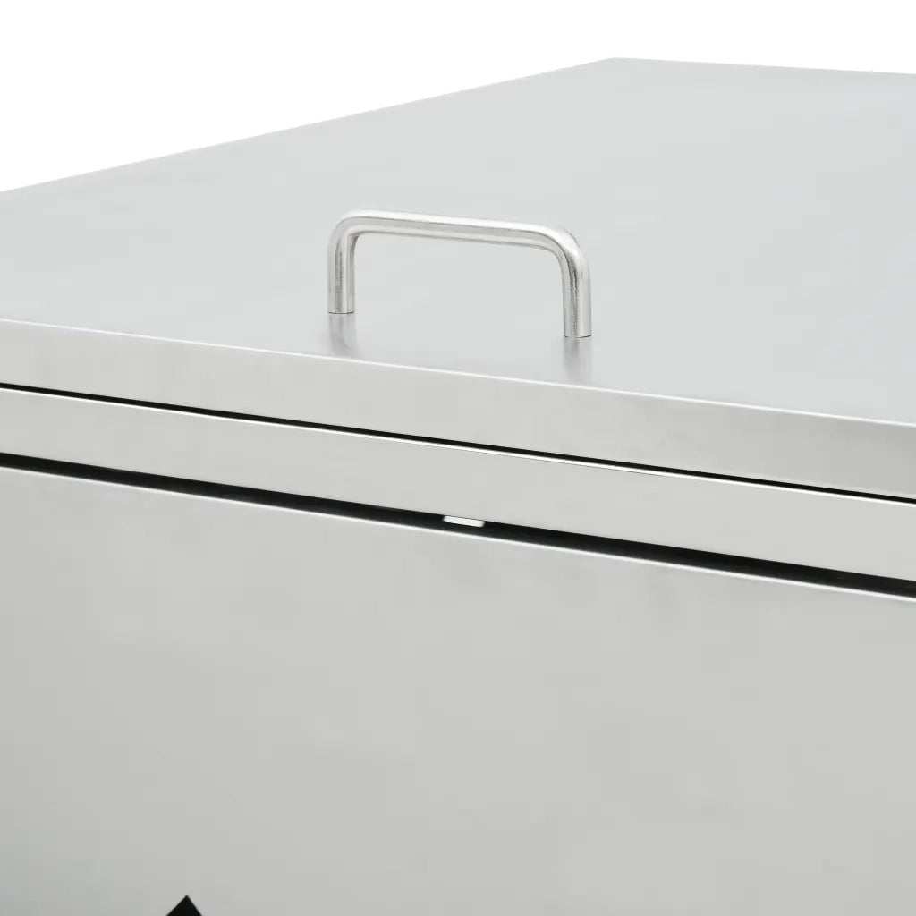 Copribidone per Spazzatura Quadruplo 240 L in Acciaio Inox 145382