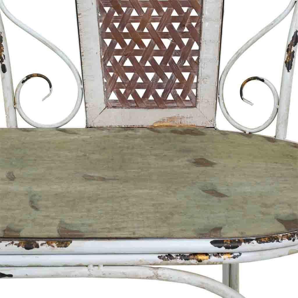 Panchina in metallo 129x56,5x95h cm grigio