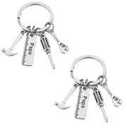 Accessorio multifunzionale per chiavi in acciaio inossidabile - 2 pezzi - Regalo per papà - Sostenibile - Uomo