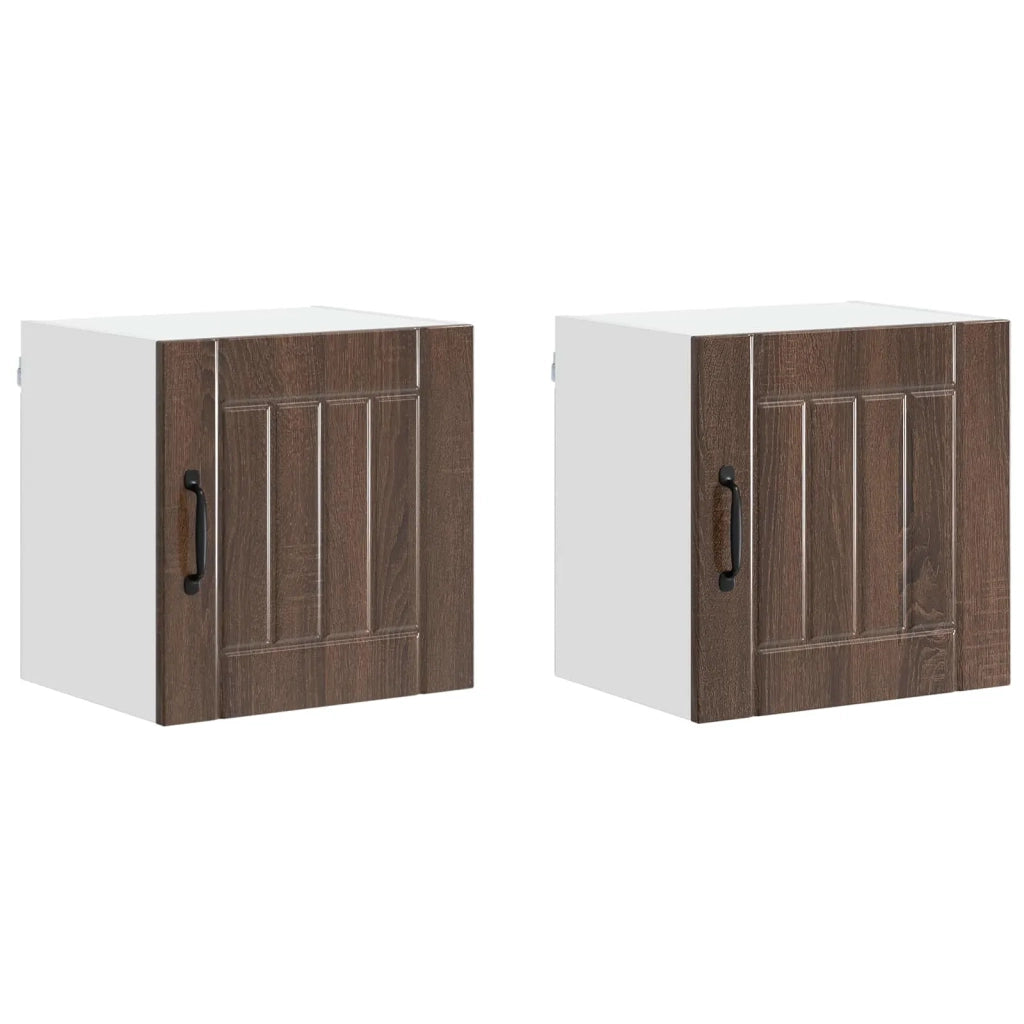 Armadietto a muro LUCCA 2 pcs Rovere Marrone 40 x 31 x 40 cm