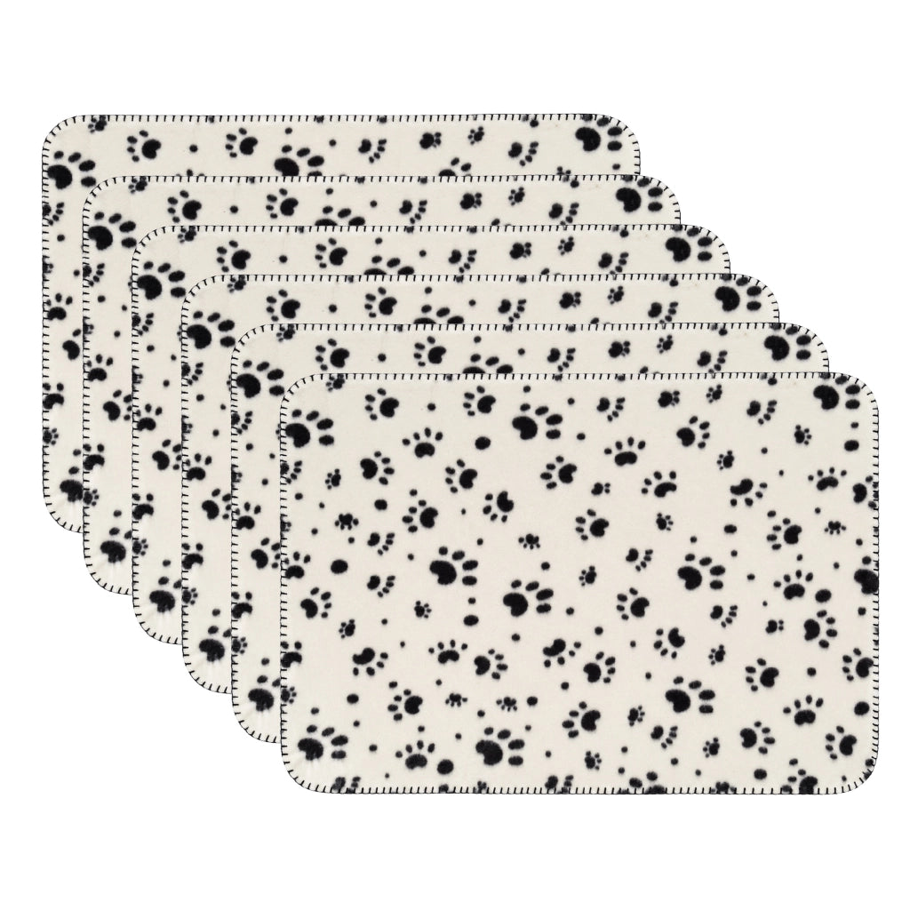 Set 6 Coperte per Cani e Gatti in Morbido Pile, Coperta Animali Lavabile e Riutilizzabile, Tappetino Proteggi Divano e Cuccia, 2 Misure 55x78 cm o 80x120 cm, 2 Colori Beige o Panna Panna - 80x120 cm