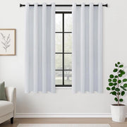 Gordini di oscuramento per camera da letto con 63 punti di luce - 2 pannelli - bianco grigiastro - 140 x 160 cm - tenda termica per salotto - tessuto morbido - trattamenti per finestre sicuri per bambini