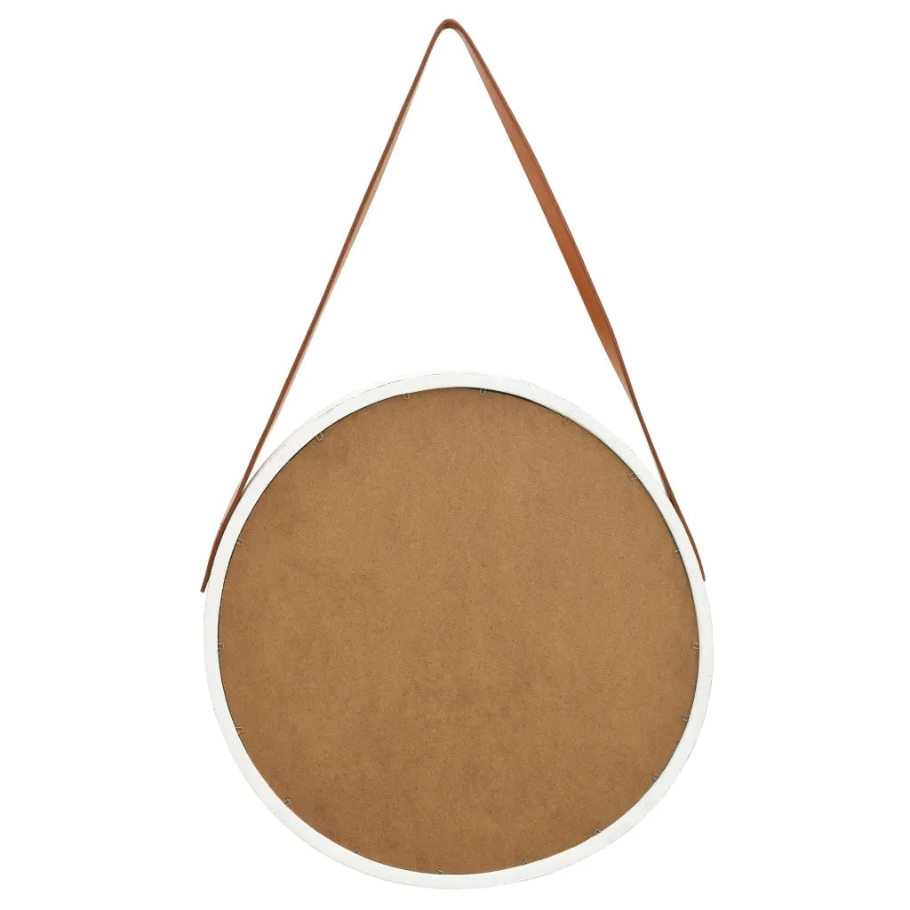 Specchio da Parete | Specchio decorativo con Cinghia 50 cm Bianco