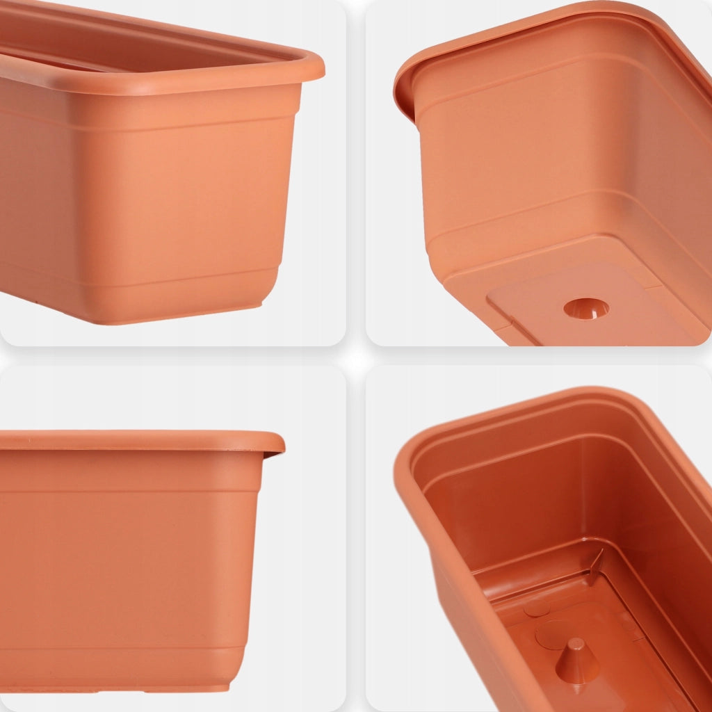 Vaso da fiori rettangolare in plastica KADAX per balcone, 80 cm.
