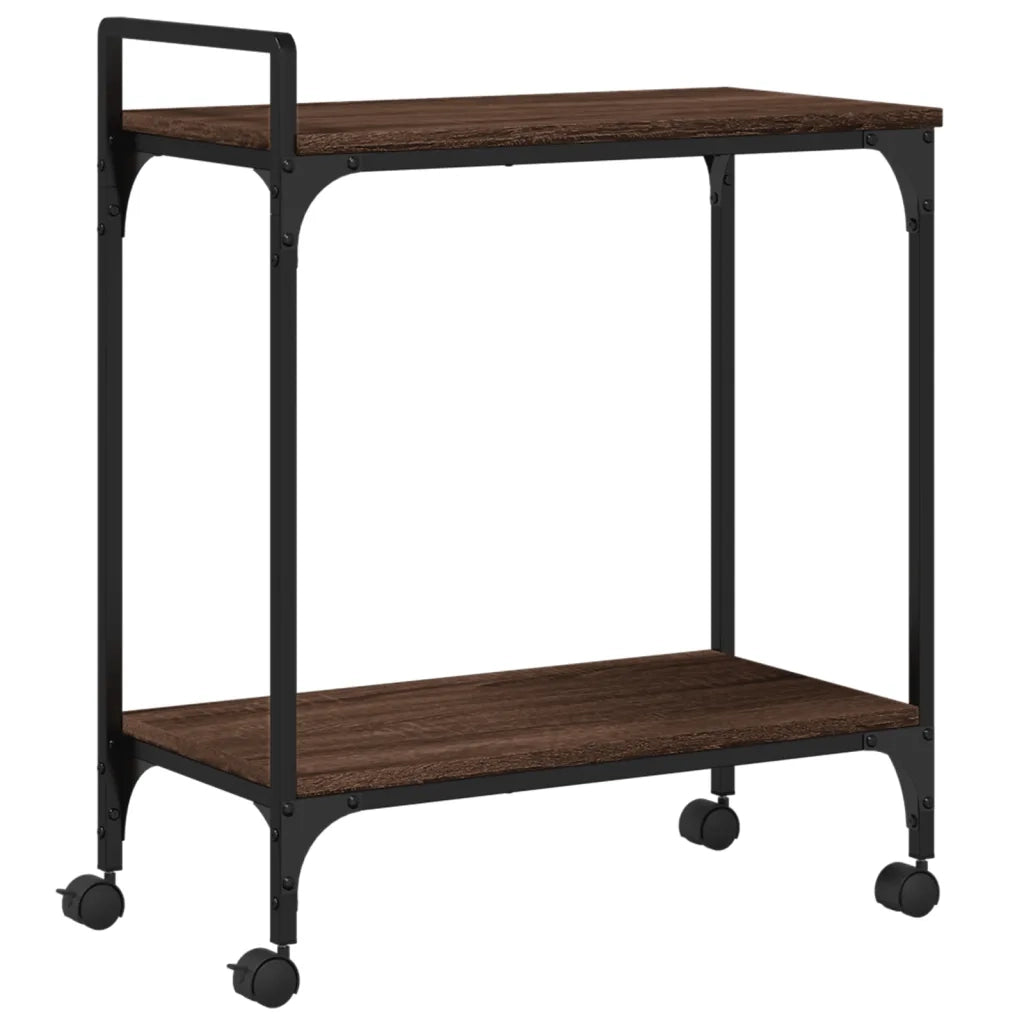 Carrello Cucina-Scaffale per Cucina Rovere Marrone 60,5x31x72,5cm Legno Multistrato