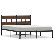 Giroletto senza Materasso con Testiera-Struttura letto con testiera Rovere Marrone 160x200cm