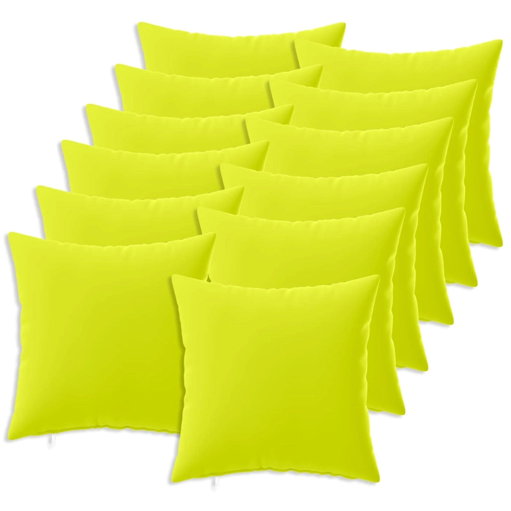 Federa 12 pcs HEERLEN Verde brillante. 50 x 50 cm Poliestere 910986