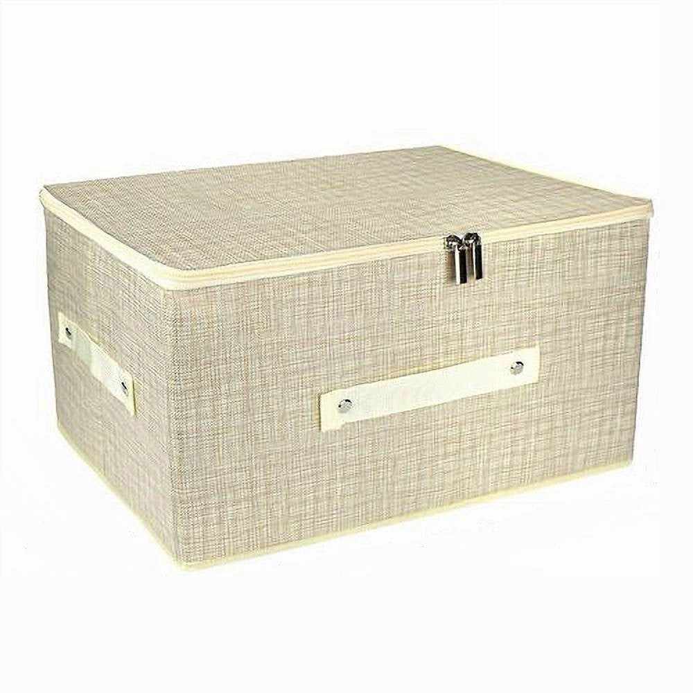 Trade Shop - Scatola Box Salvaspazio Portatutto Contenitore Organizer Cerniera 79415 35x26x20cm -