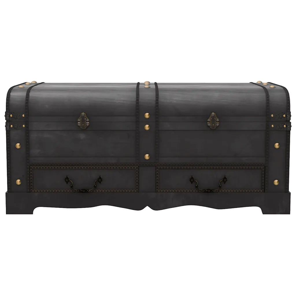 Baule del Tesoro in Legno Grande Nero CFW2736478