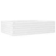 Fioriera | Cassetta per fiori | Vaso da Giardino Bianca 90x60x23 cm Legno Massello di Pino