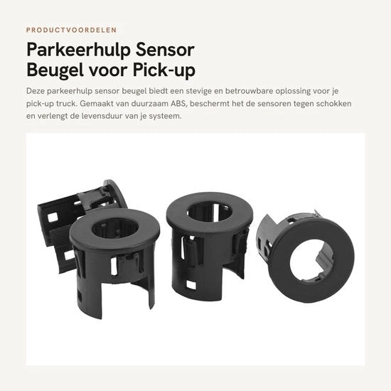 Kit di parcheggio sensorizzato - Flessibile - Scatola in ABS - Set da 4 pezzi - Adattamento diretto per pick-up - Duraturo e resistente ai graffi - Sensore di parcheggio