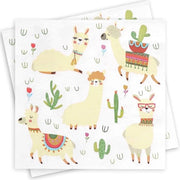 Servetten da un uso per festa, tema lama, 3 strati, 33 x 33 cm