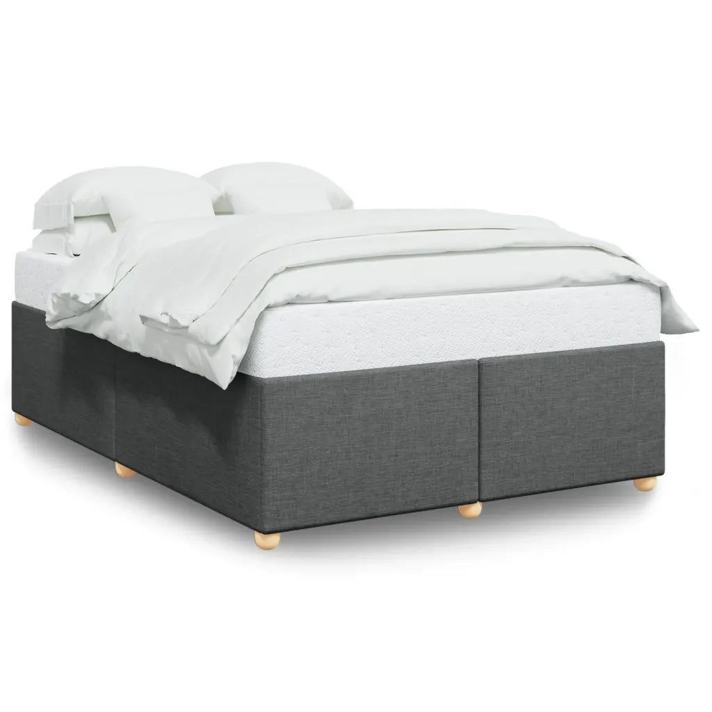 Giroletto senza Materasso-Struttura Letto Grigio Scuro 140x190 cm Tessuto 249100