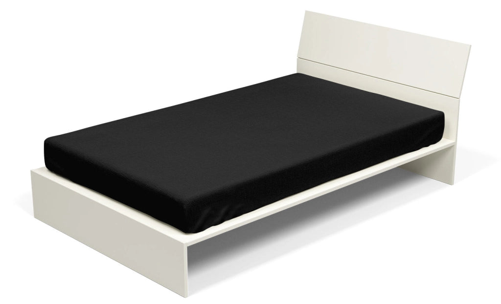 Lenzuolo Sotto con Angoli ed Elastico Tinta Unita Nero Matrimoniale