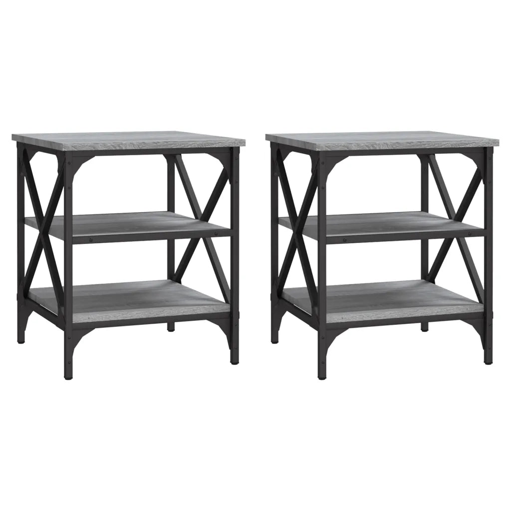 Tavolini 2 pz Grigio Sonoma 40x42x50 cm in Legno Multistrato 825779