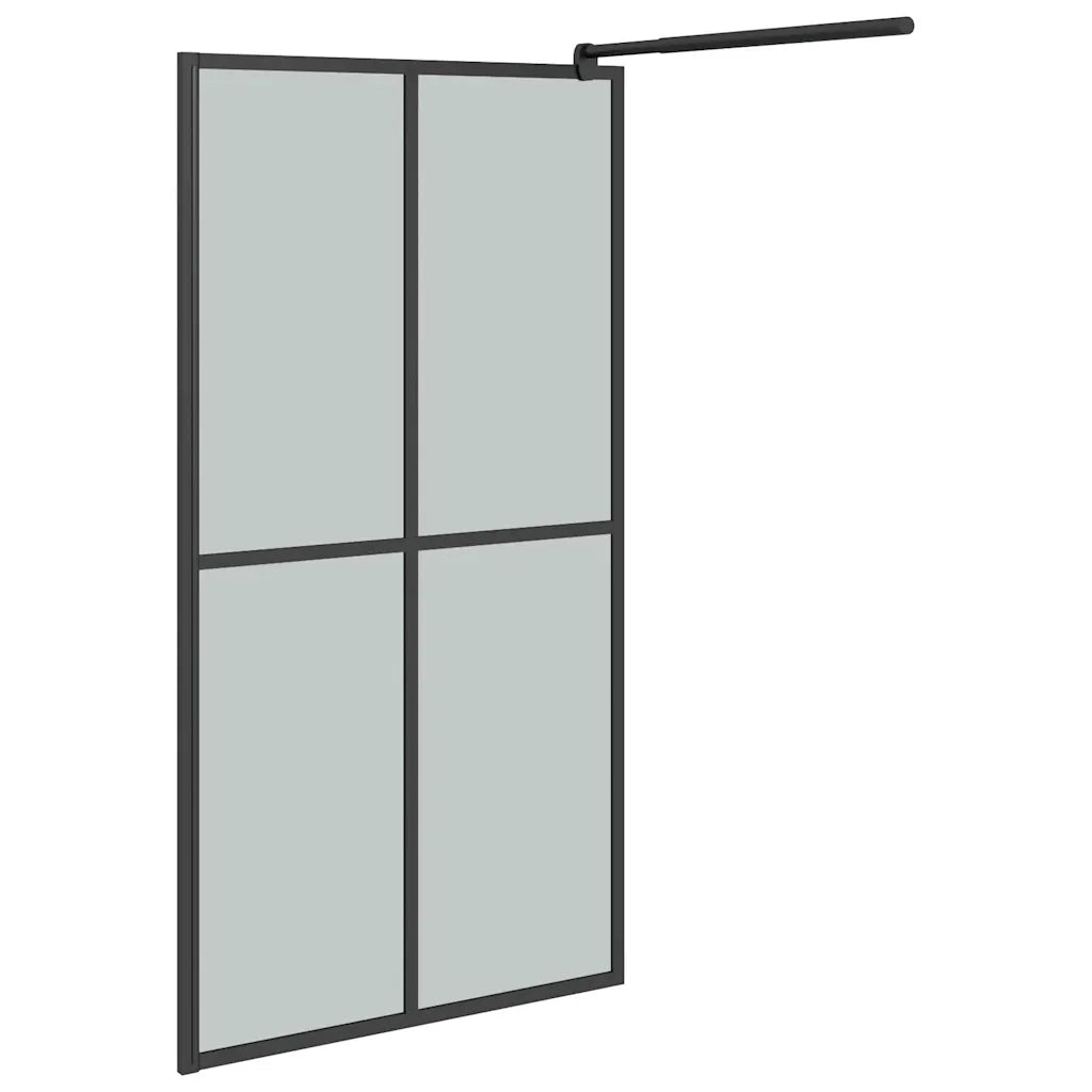 Cabina Doccia 100x195 cm Vetro Temperato Scuro CFW4888475