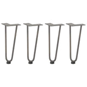 Set di 4 gambe a forcina dal design moderno per tavolino altezza 30 cm in acciaio naturale 02_0056718