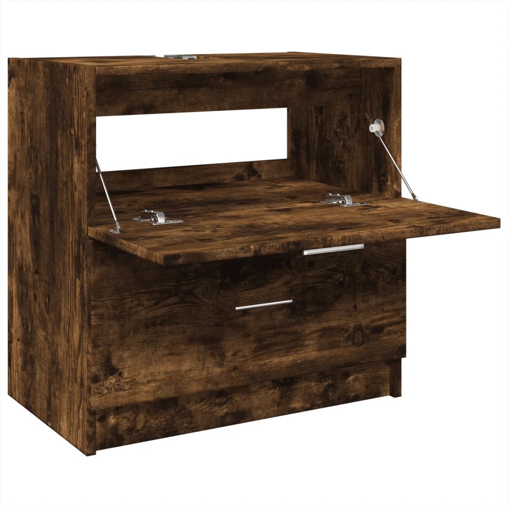 Mobile Lavabo | Armadio Lavabo Rovere Fumo 59x37x59 cm in Truciolare