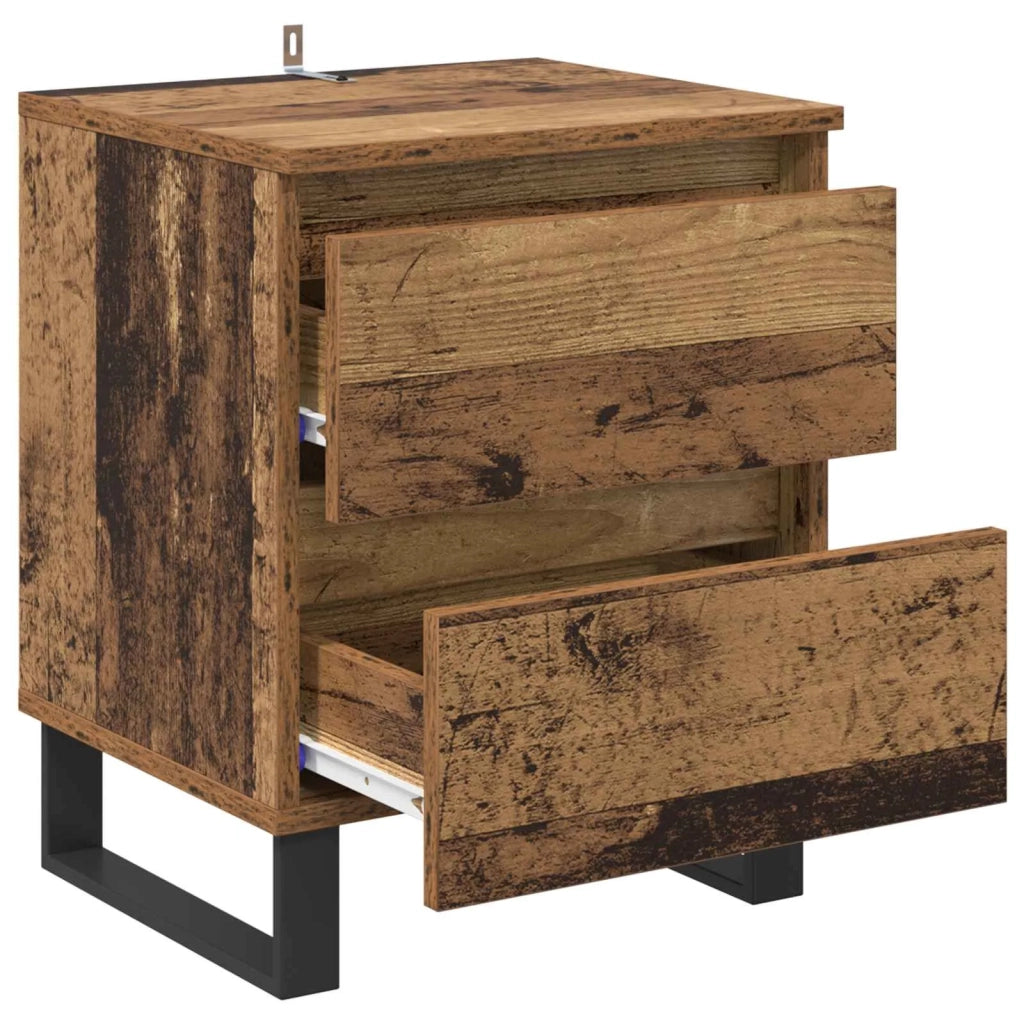Armadio da Notte con cassetto Legno vecchio 40 x 35 x 50 cm