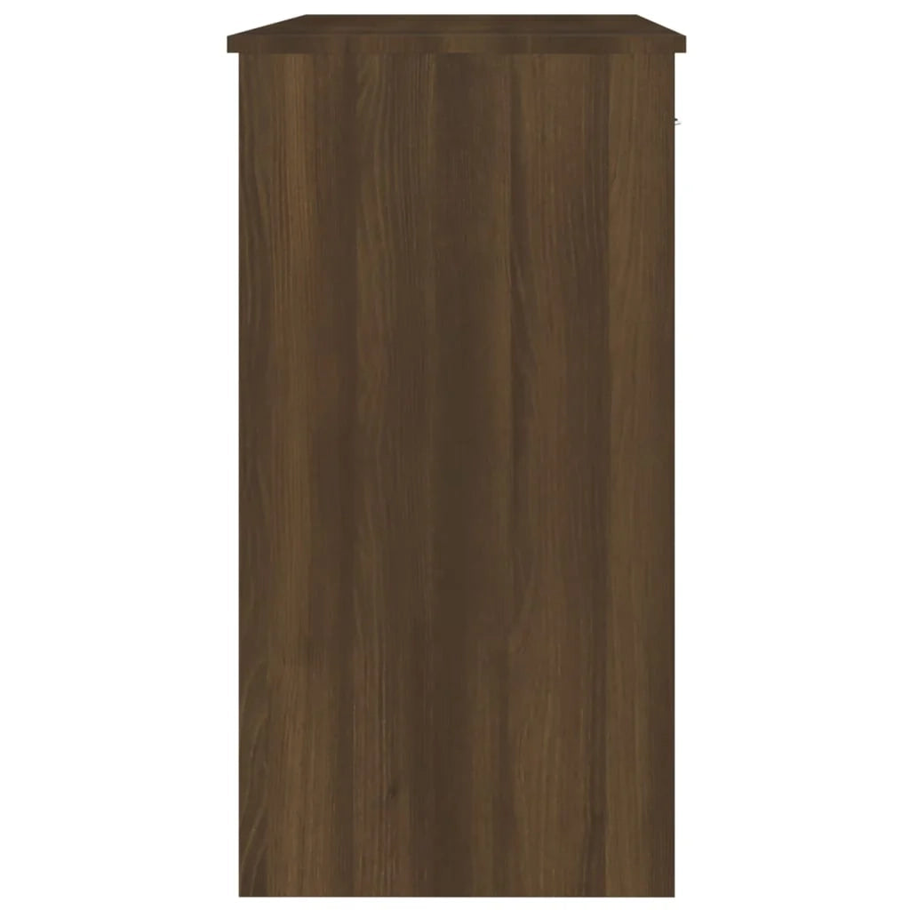 Scrivania tavolo postazione di lavoro mobile per computer studio rovere 80 x 40 x 75 cm legno ingegnerizzato marrone 02_0023623