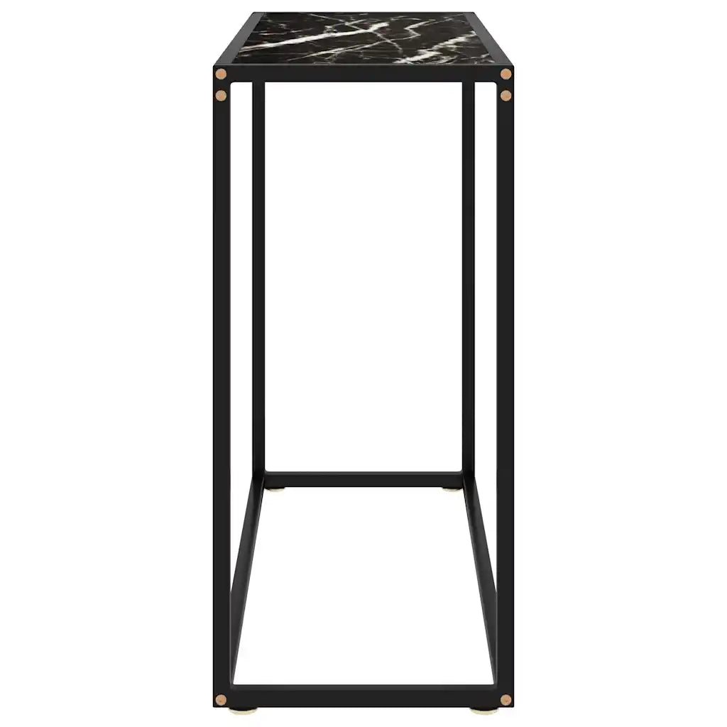 Tavolo Consolle | Tavolo d'Ingresso Nero 80x35x75 cm in Vetro Temperato