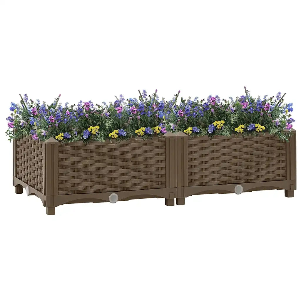 Fioriera | Cassetta per fiori | Vaso Rialzata 80x40x23 cm in Polipropilene