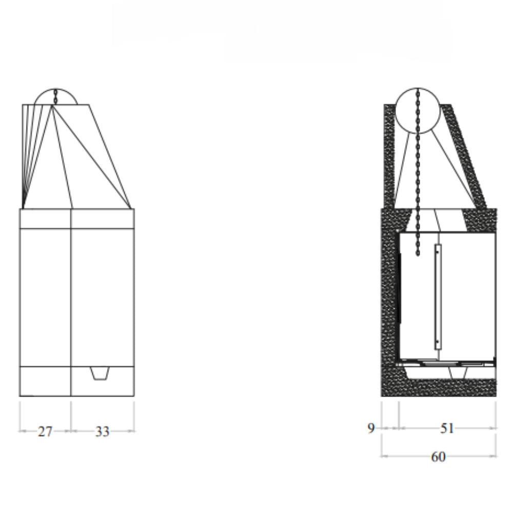 Camino legna prefabbricato ghisa focolare aperto m110tgh riscaldamento