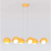 Lampada a sospensione Boom in acciaio arancione e vetro