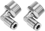 Raccordi di Connettore Snelkoppeling - 2 Pezzi - 6 mm - 90 Gradi BSPP - Connettori di Tubo - Verniciato Rame - Eterogeneo - Connettori di Tubo