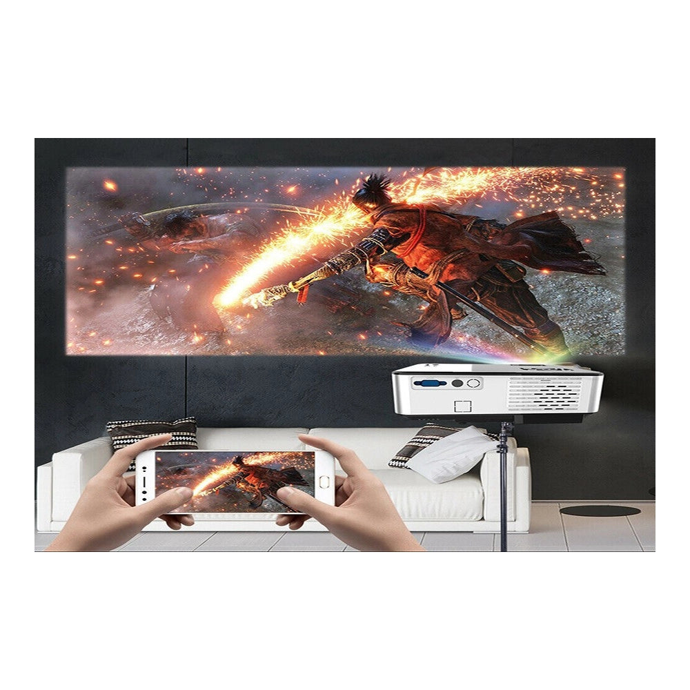 Trade Shop - Mini Video Proiettore Led Full Ultra Hd Home Cinema Wifi Android 11.0 Ab-r36 -