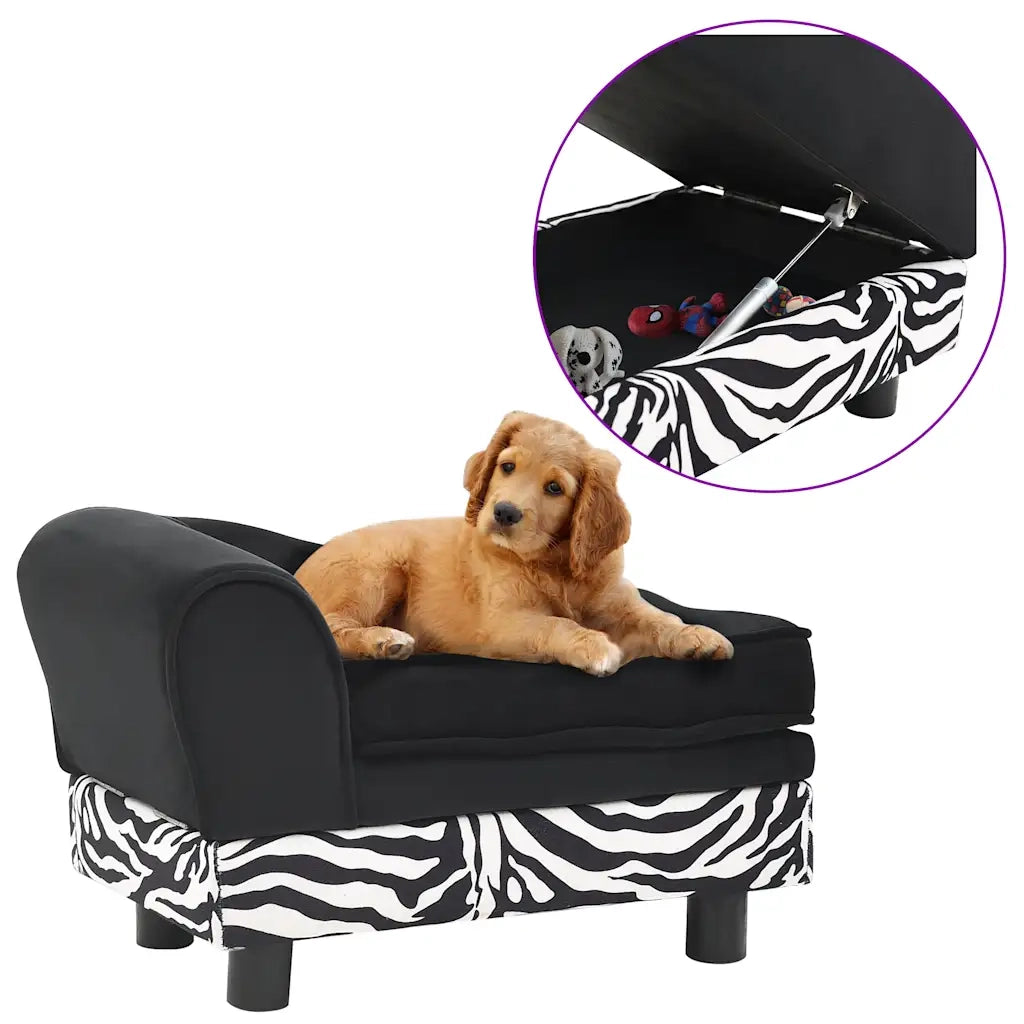 Divano per Cani Nero 57x34x36 cm in Peluche