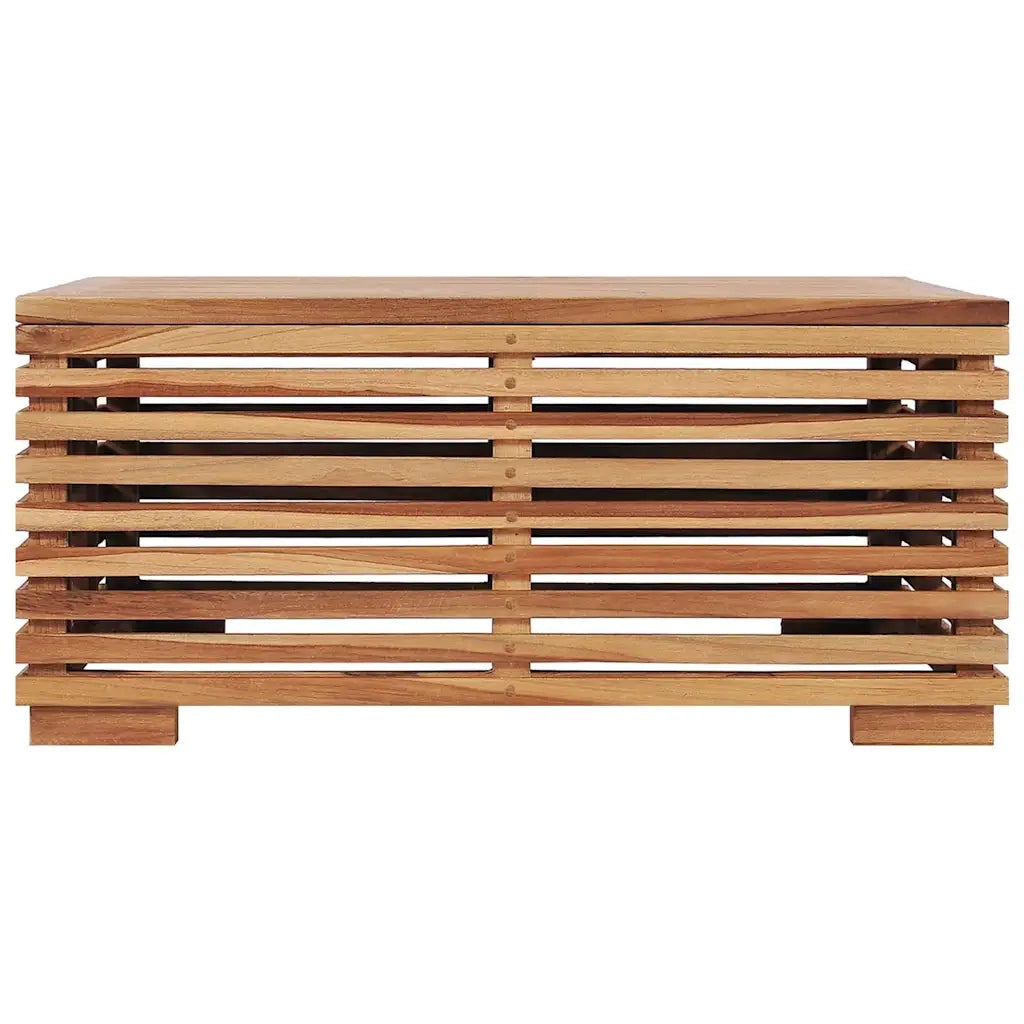 Salotto da Giardino-Set Tavolino Poggiapiedi Giardino Cuscino Grigio Scuro in Teak