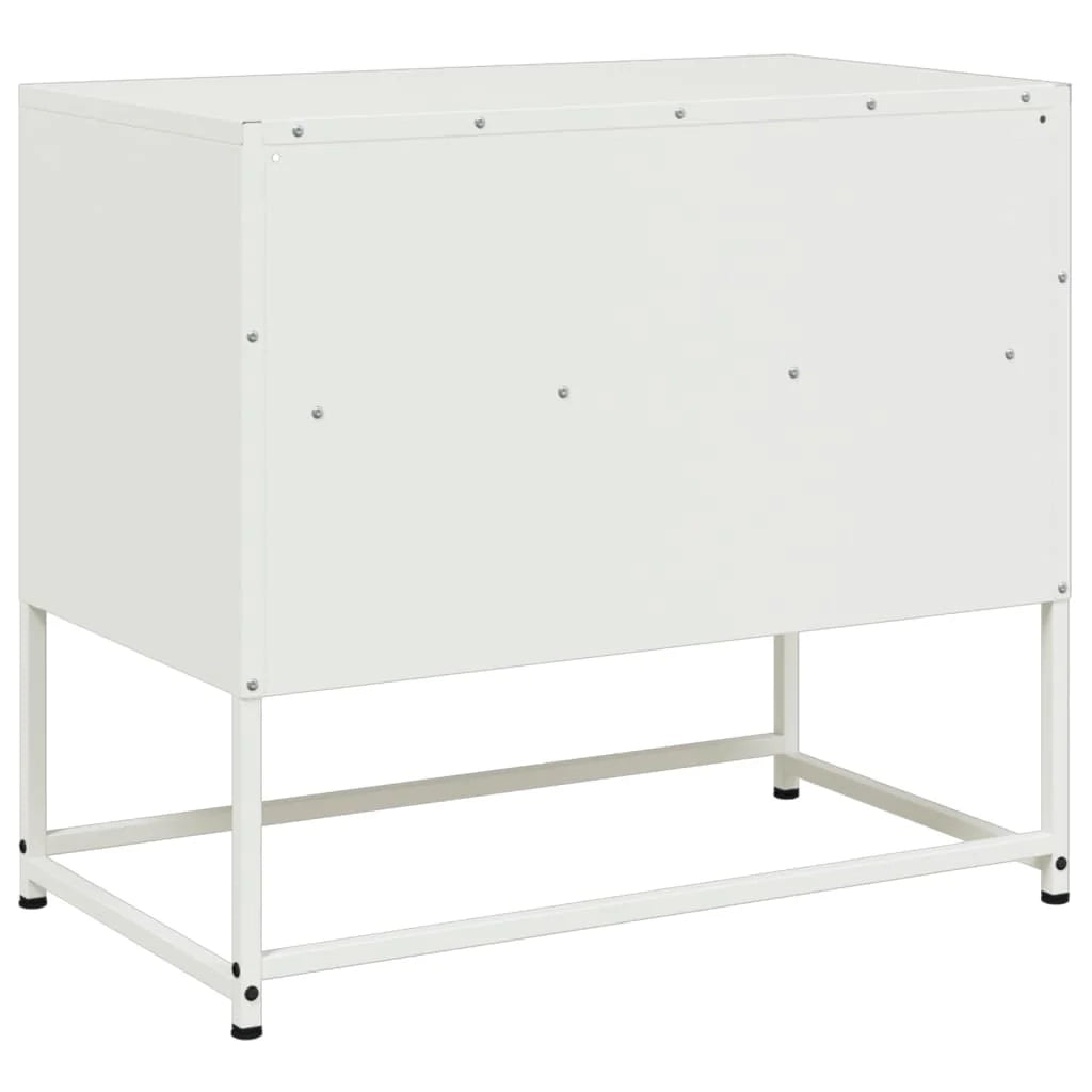 Mobile TV multimediale mensola TV credenza TV adatto per sala da pranzo soggiorno camera da letto 68 x 39 x 60,5 cm acciaio bianco 02_0026161