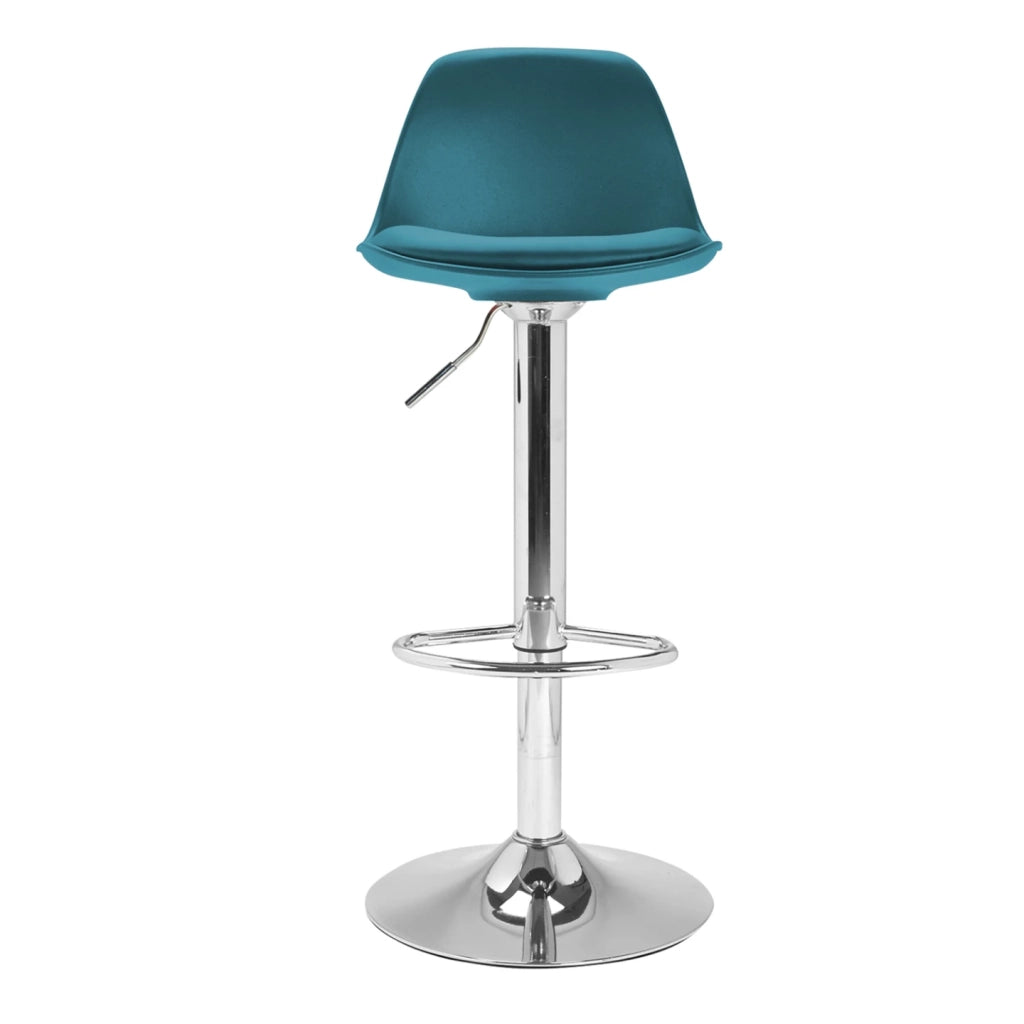 IDMarket - Set di 4 sgabelli da bar KARL design blu anatra