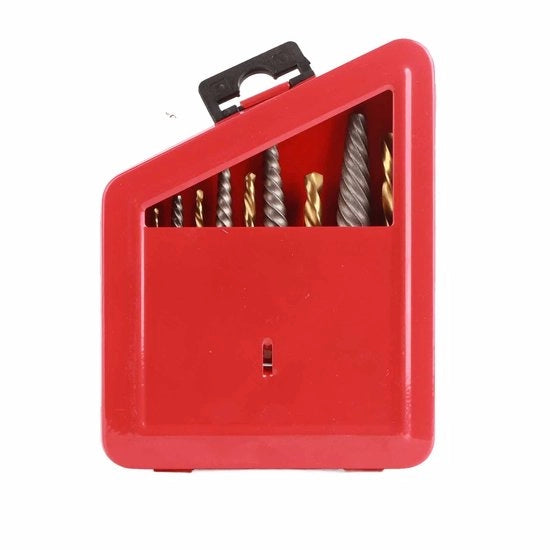 Set di Estrattori a Viti 10 Pezzi - Trapano a Viti - Estrattore a Viti - Acciaio - Duraturo - Adatto per Misure 5/64" fino a 19/64 - Trapano a Viti