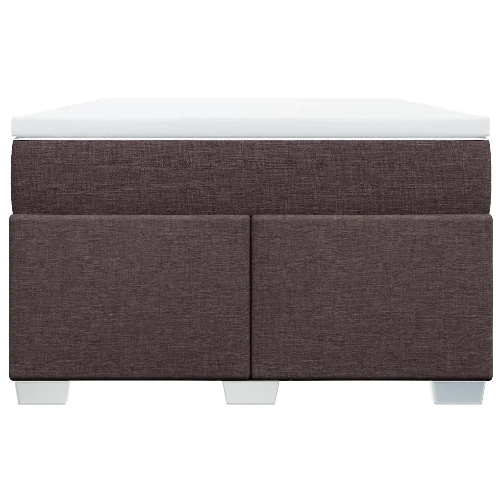 Giroletto a Molle con Materasso Marrone Scuro 120x190cm Tessuto 3285119
