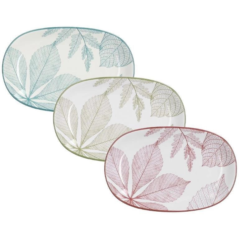 1 Pezzo Piatto Piano da Portata Ovale Natura 23 cm Tognana 3 Colori