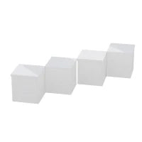 Set di tavolini fai-da-te con piano in finitura lucida, combinazione libera, 81x81x40 cm, Bianco