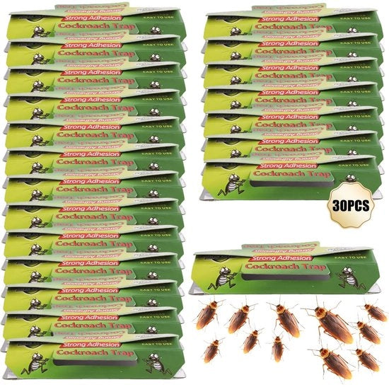 Kit di cattura insetti per kakkerlak, 30 pezzi, insetti trappola, controllo kakkerlak, amichevole per animali, non tossico, facile da installare, trappola insetti.