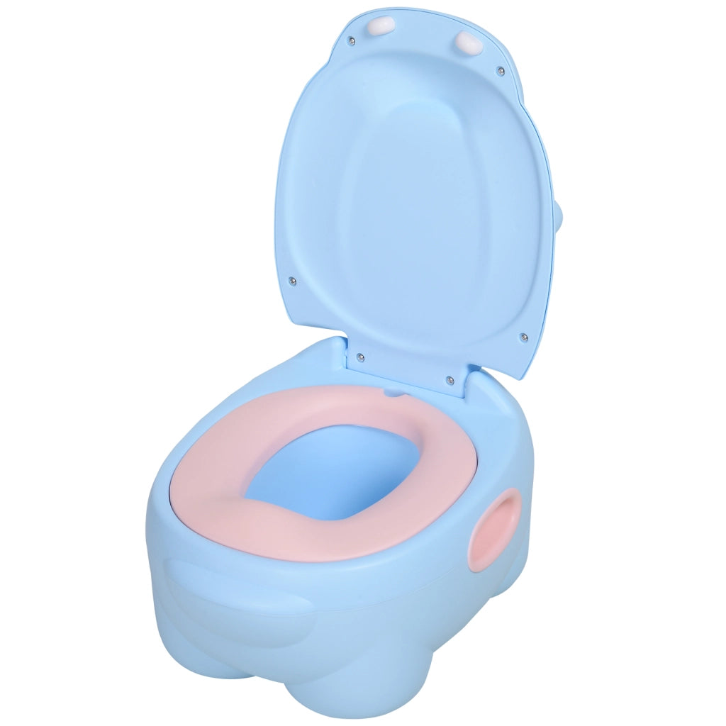 Vasino Per Bambini 6 Mesi-48 Mesi Antiscivolo Ippopotamo Blu (40x30x23cm)