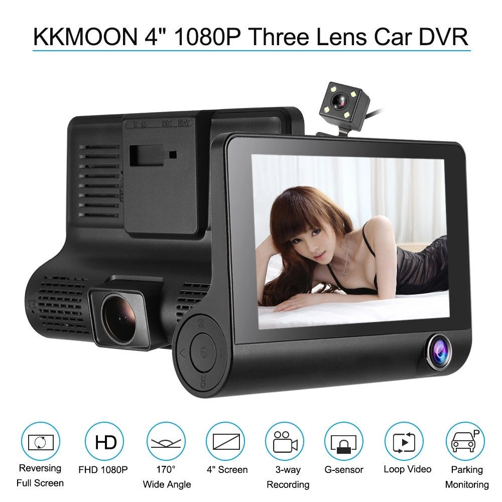 Trade Shop - Mini Dvr Auto Full Hd 1080p Camera Monitor Lcd 4" Anteriore Posteriore Interna -