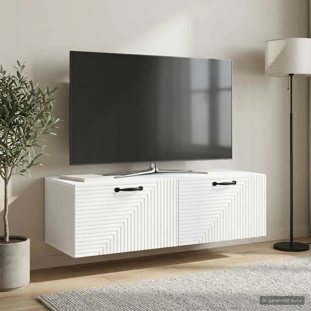Mobile Porta TV da Muro Bianco 98 x 41 x 30 cm 898695