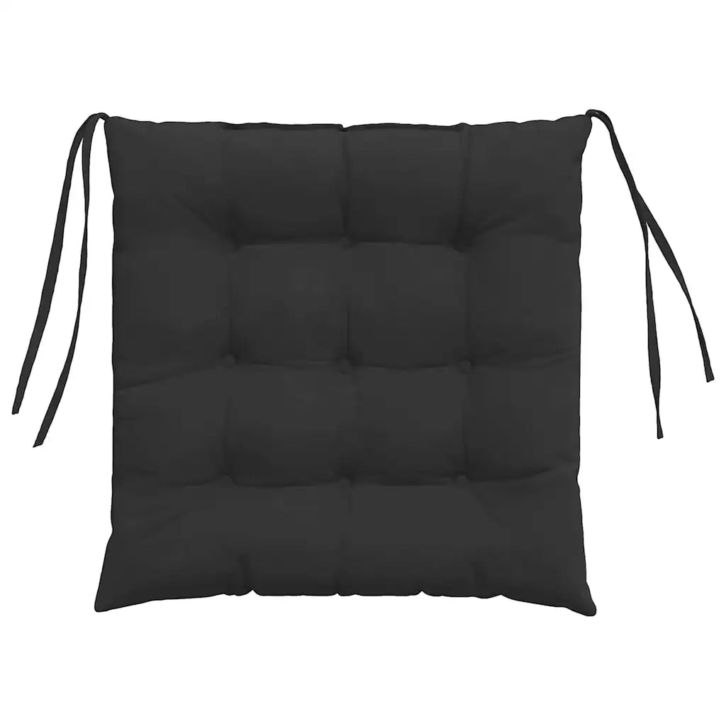 Cuscini per Seduta 4 pcs Nero 40 x 40 x 6 cm Microfibra 42015178