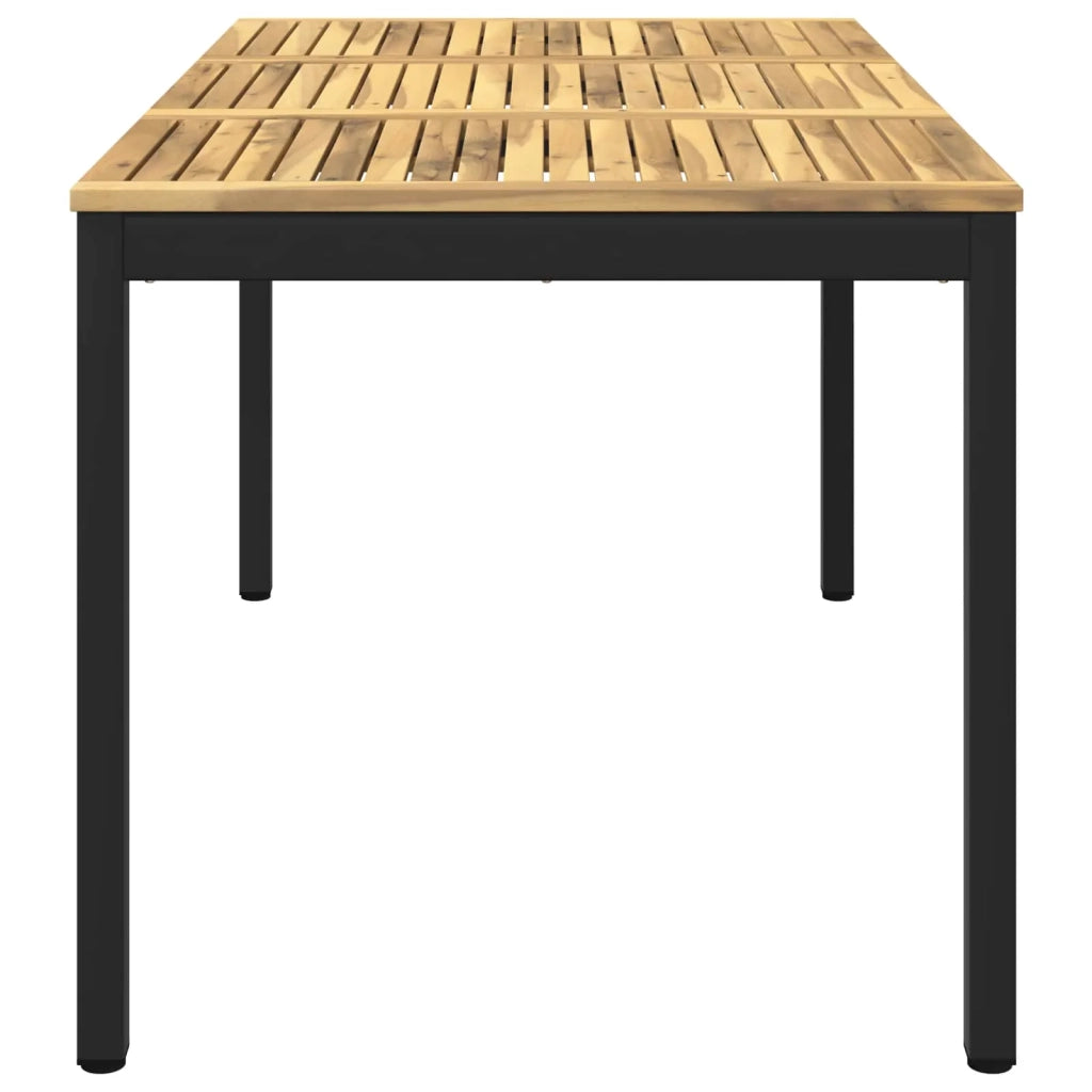 Tavolo da cena da giardino Bianco e Nero 141 x 80,5 x 75 cm 901764