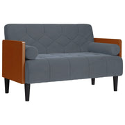 Divano | Divano da soggiorno | Sofa Divanetto con Cuscini Bolster Grigio Scuro 110 cm