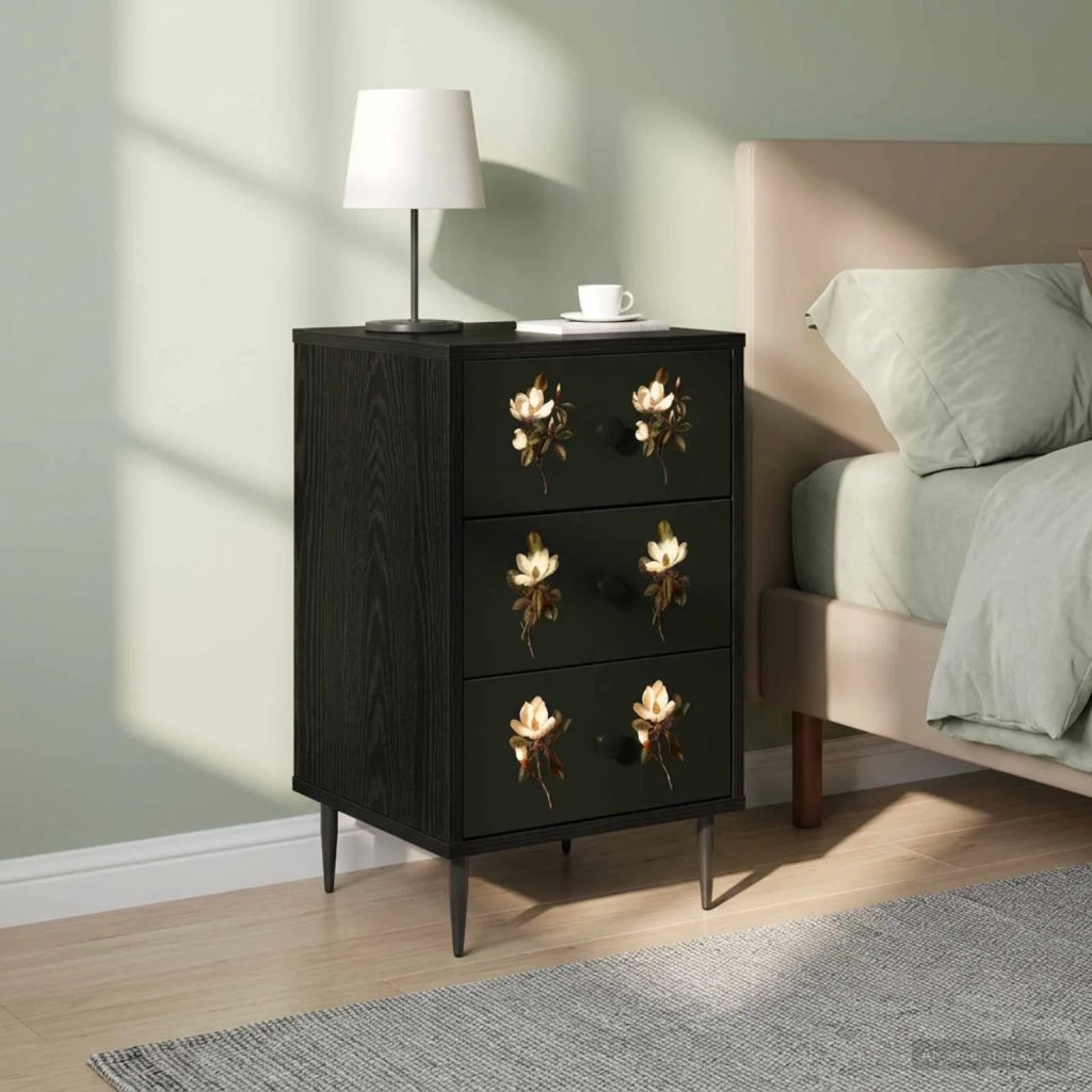 Armadio da Notte BREMEN 2 pz Rovere Nero 36 x 33 x 61 cm 8007346