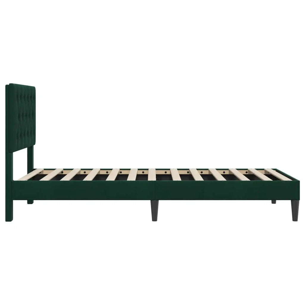 Struttura del letto Verde Scuro 90 x 190 cm Velluto 42027633