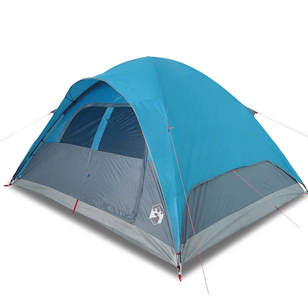 Tenda da Campeggio a Cupola per 4 Persone-Tenda per Escursionismo Blu Impermeabile 119221