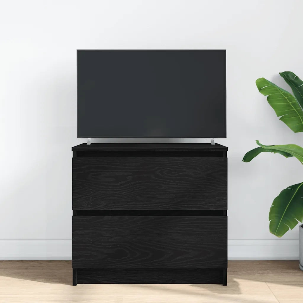 Mobile Porta TV Nero 60x35x54 cm in Legno Multistrato